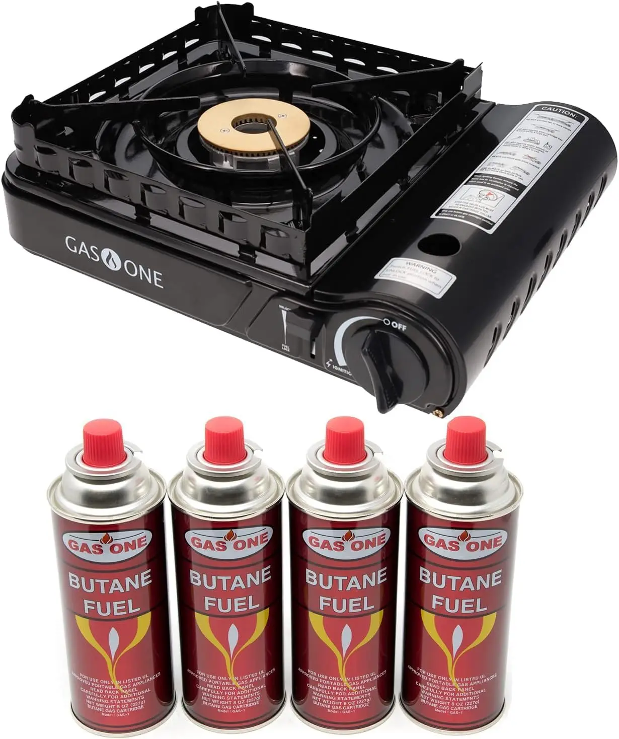 

15,000 BTU Propane or Butane Stove Dual Fuel Stove Portable Camping Stove - Patented - with Carrying Case Great for Emergency Pr