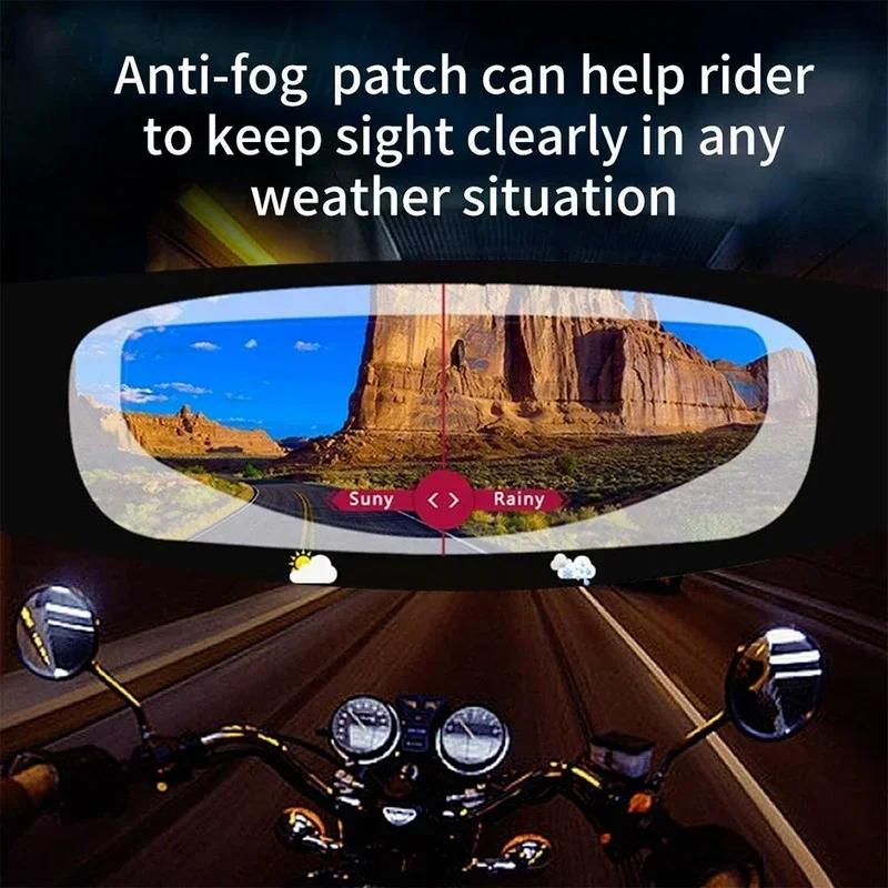 Universal Helmet Clear Rainproof Film Anti-Fog Film Helmet Lens Nano Coating Sticker Motorcycle Rainy Safety Driving Accessories