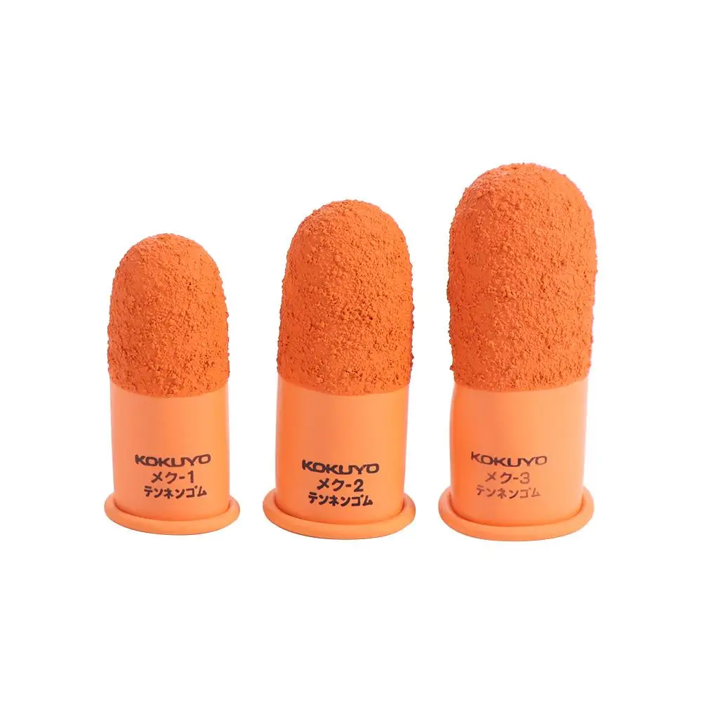 Multi-purpose Non-slip Finger Cover Counting Anti-static Fingertips Protector Gloves Reusable Natural Rubber Orange Finger Cots