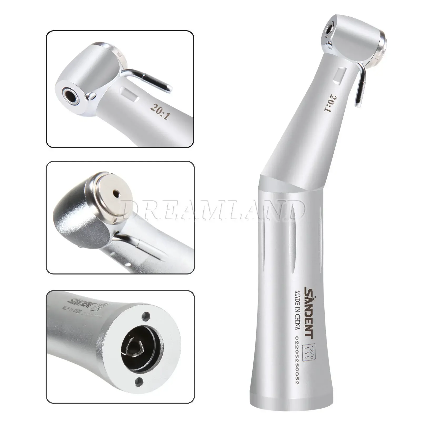 Dental Implant 20:1 Reduction Low Speed Contra Angle Surgical Handpiece Push Button Turbine NSK Style