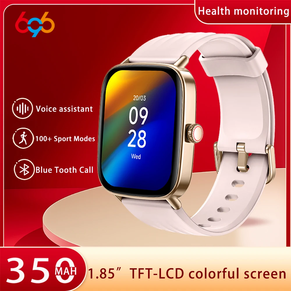 

1.85" Colorful Screen Blue Tooth Call Smart Watch Sports Heart Rate Sleep Health Watches 100+ Watch Dial Waterproof Smartwatch