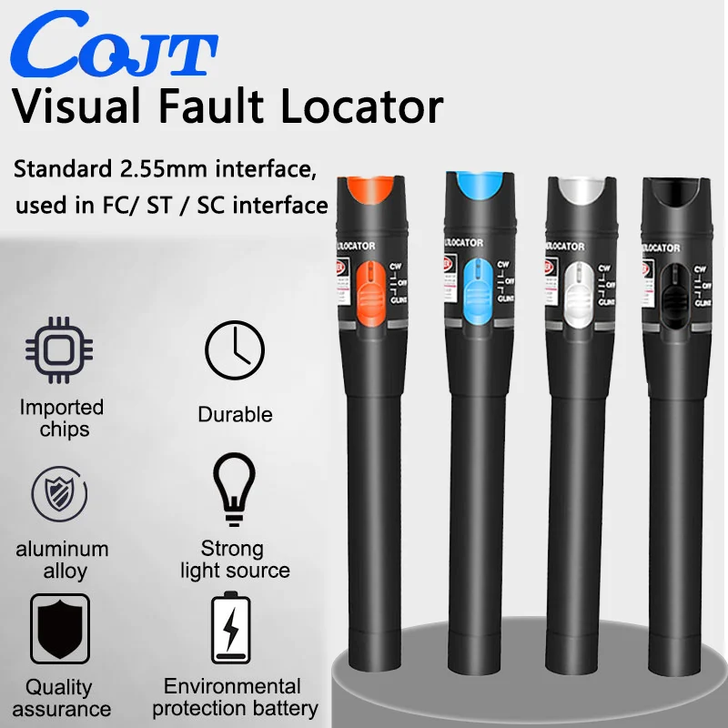 30MW/20MW/10MW/5KM Visual Fault Locator,Fiber Optic Cable Tester 5-30KM Range,Red Laser Light Pen,Type SC/FC/ST