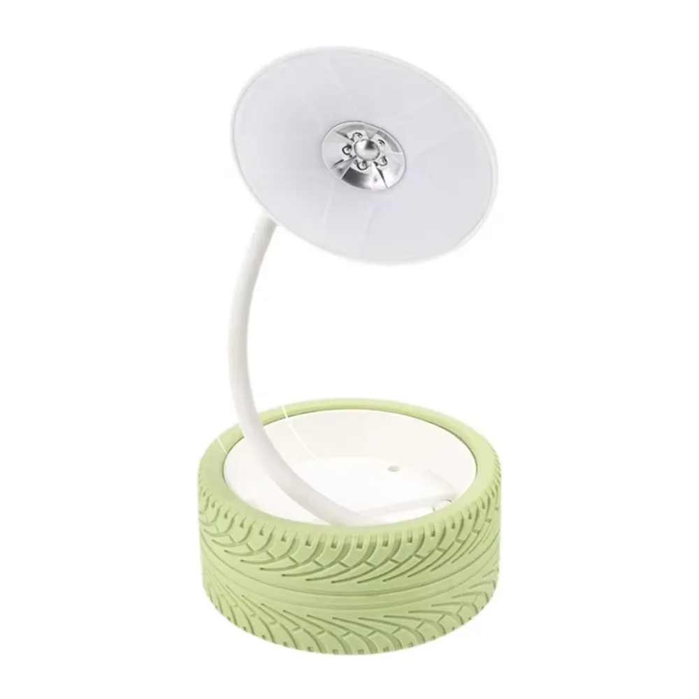 Foldable Wheel Night Light Portable Eye Protection Car Tire Table Light Storage Organizer Phone Holder LED Desk Lamp Bedroom Use
