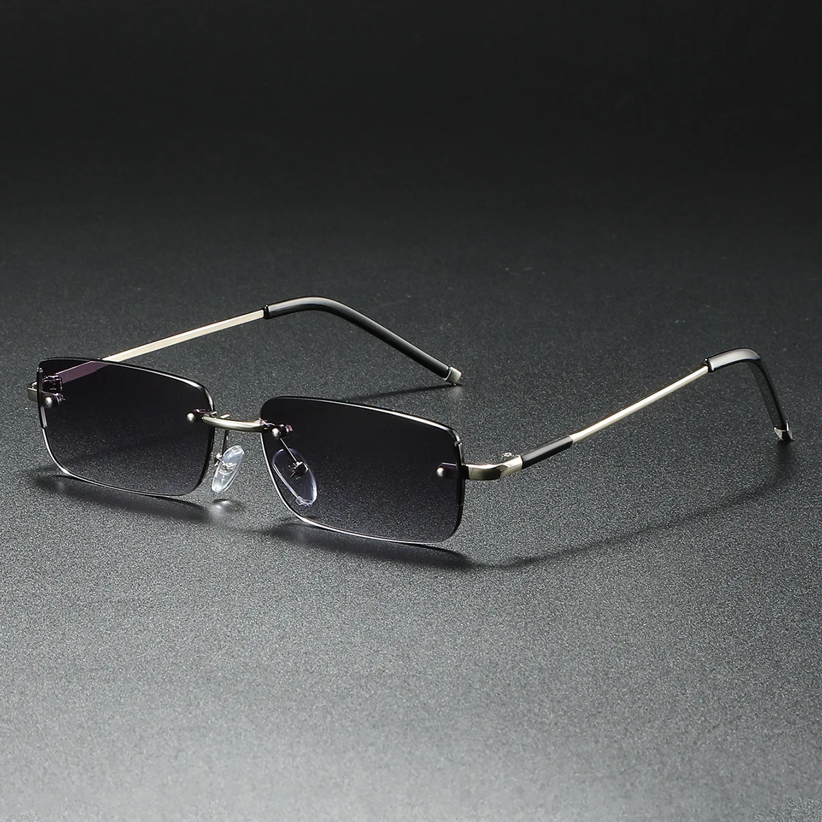 Neue Rechteck Vintage Sonnenbrille Frauen Fashion Square Bunte Klassische Casual Rahmenlose Randlose Männer Sonnenbrille UV400 – Detail 3