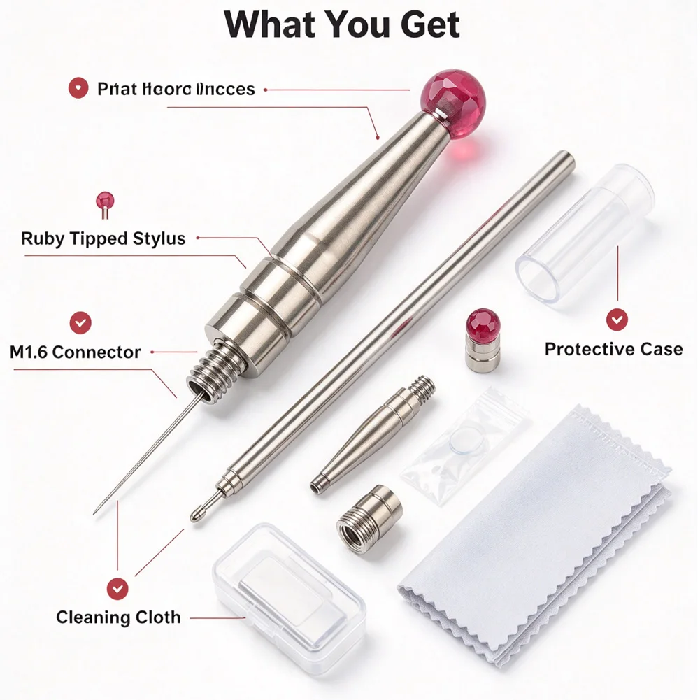Lever Indicator Probe Compatible with For Dial Test Indicators Featuring M1.6 Thread and 2.0x12.8mm Dimensions