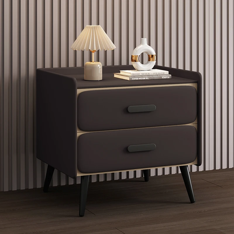 طاولة قهوة متنقلة بجانب السرير وغرفة نوم منخفضة وأدراج فاخرة لتخزين منضدة خشبية منظم أثاث الفندق Mesa De Noche