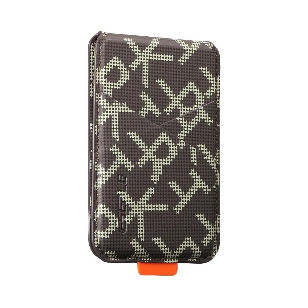 Portable Magnet Card Holder Faux Leather Built-in Stand Magnetic Phone Wallet Printed Pattern Card Slot Design Leather Card Case