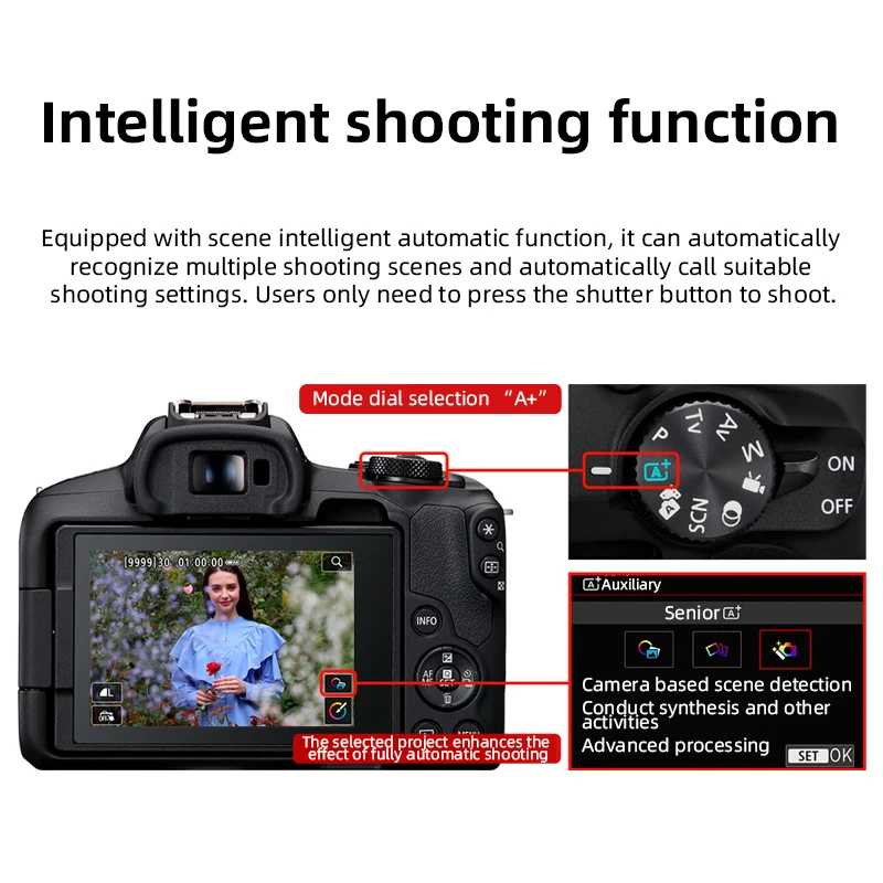 كاميرا Canon EOS R50 بدون مرآة APS-C كاميرا فيديو رقمية احترافية عالية السرعة للتصوير المستمر بدقة 4K #2