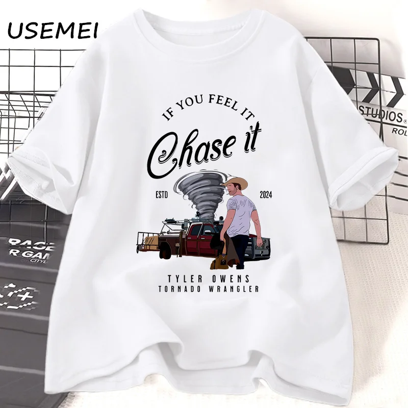 If You Feel It Chase It T Shirt Casual Cotton Short Sleeve Tee Streetwear Women's Clothes Unisex Trendy Graphic T Shirts Tops