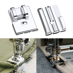 2/1PC Sewing Machine Presser Foot Piping Double Welting Foot for All Low Shank Snap-on Singer Brother Babylock Janome Kenmore