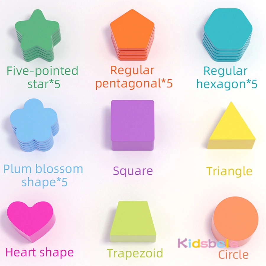 Caixa de classificação de forma de cor educacional crianças forma de madeira jogo de correspondência montessori cor cognição puzzle brinquedo 9 & 12 buracos caixa ocupada