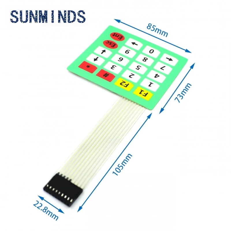1pcs 4 12 16 20 Key1*4 4*3 4*4 4*5 Membrane Switch Keypad 1x4 3x4 4x4 4x5 Matrix Array Matrix keyboard for arduino smart car NEW