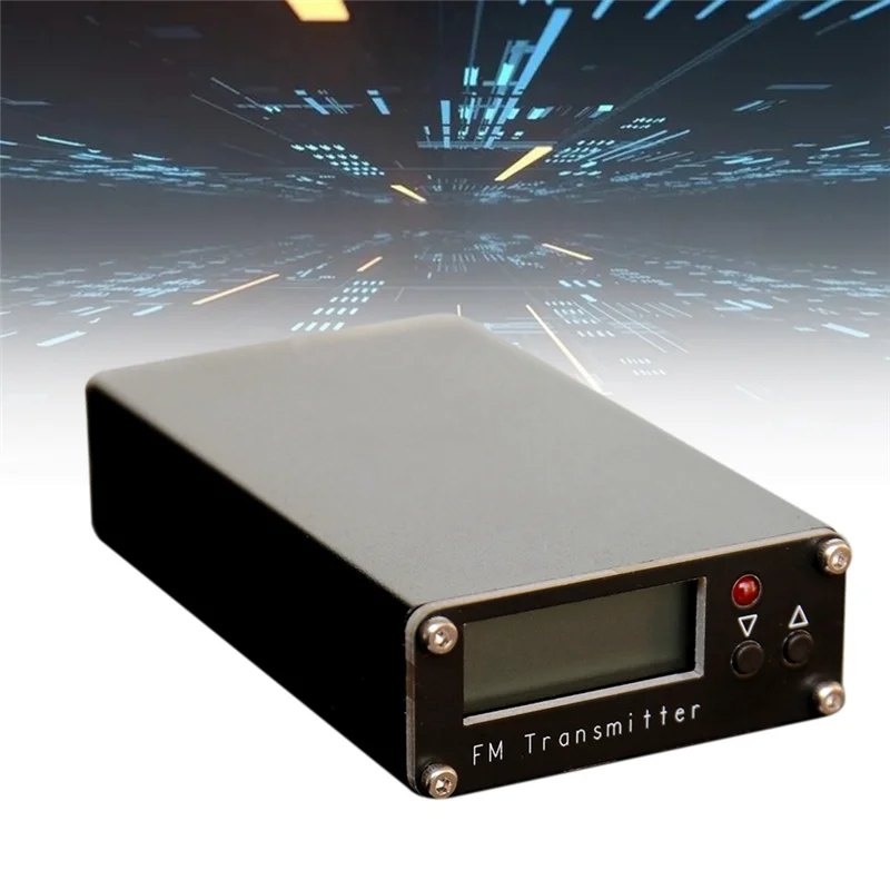 -RRKK FM Transmitter Digital Display English Listening Multifunctional 2Km Transmitter 0.5W 500MW Stereo 76-108M 1 Piece