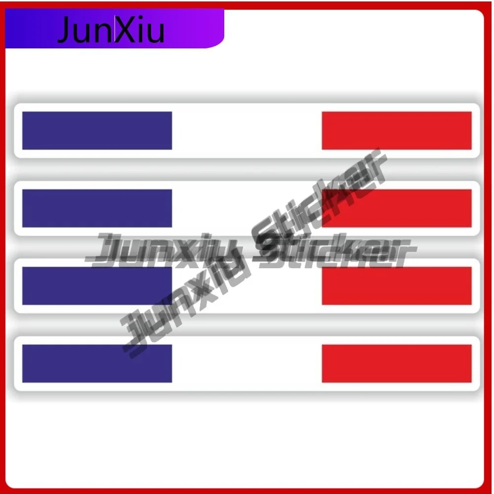 

4X Stripes France Stripe Flag Badge Sticker Custom Decals Decorative Decals Suv Window Cover Scratch Sticker Motorcycle Refit