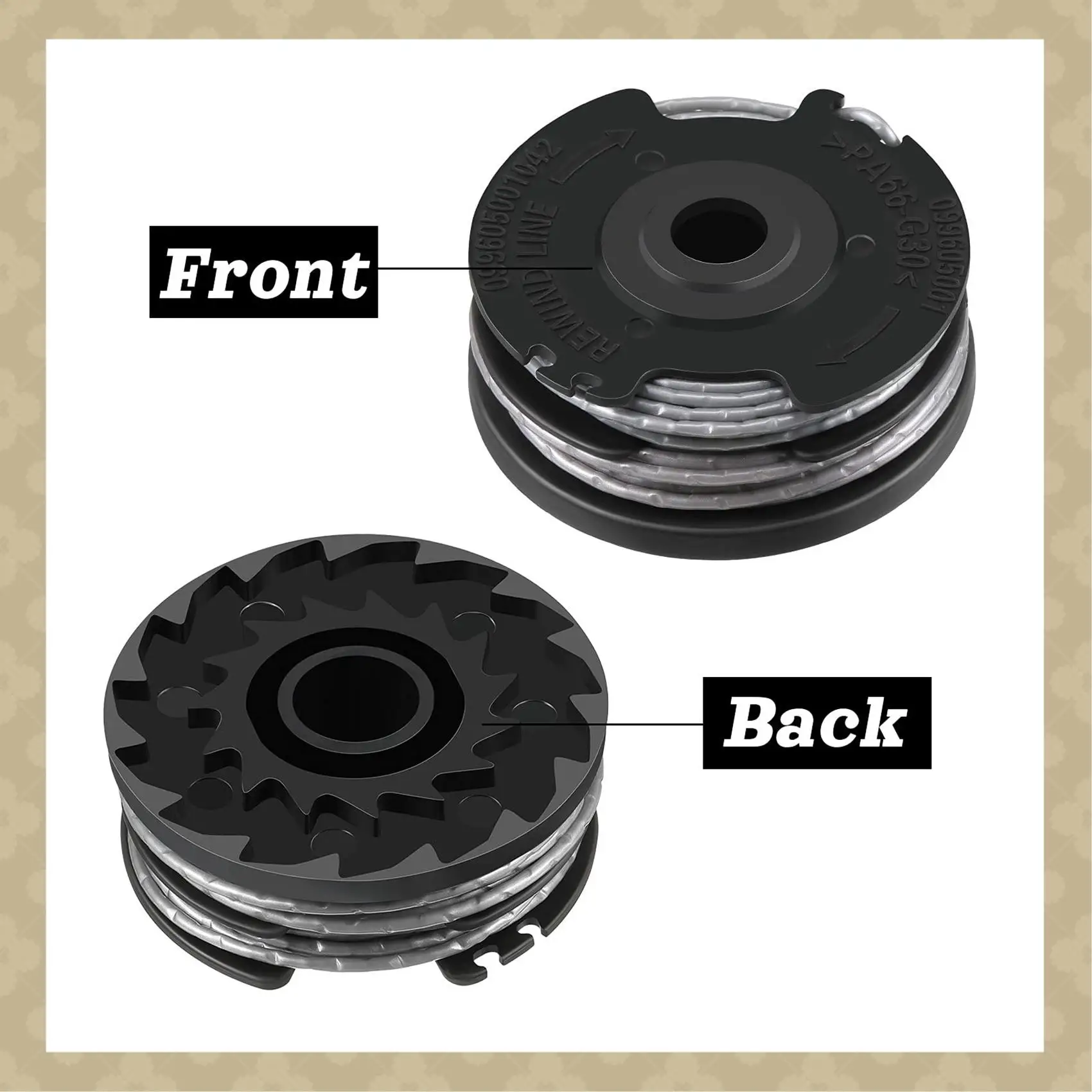 

AB45 Weed Eater Dual Line String Trimmer Replacement Spool For Greenworks 2900719,20Ft 0.065Inch (8 Spool + 2 Cap)