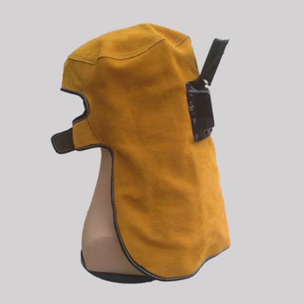 

Welding with Solar Auto Darkening Filter Lens Anti-splash Professional Cowhide Welding Hood Mask