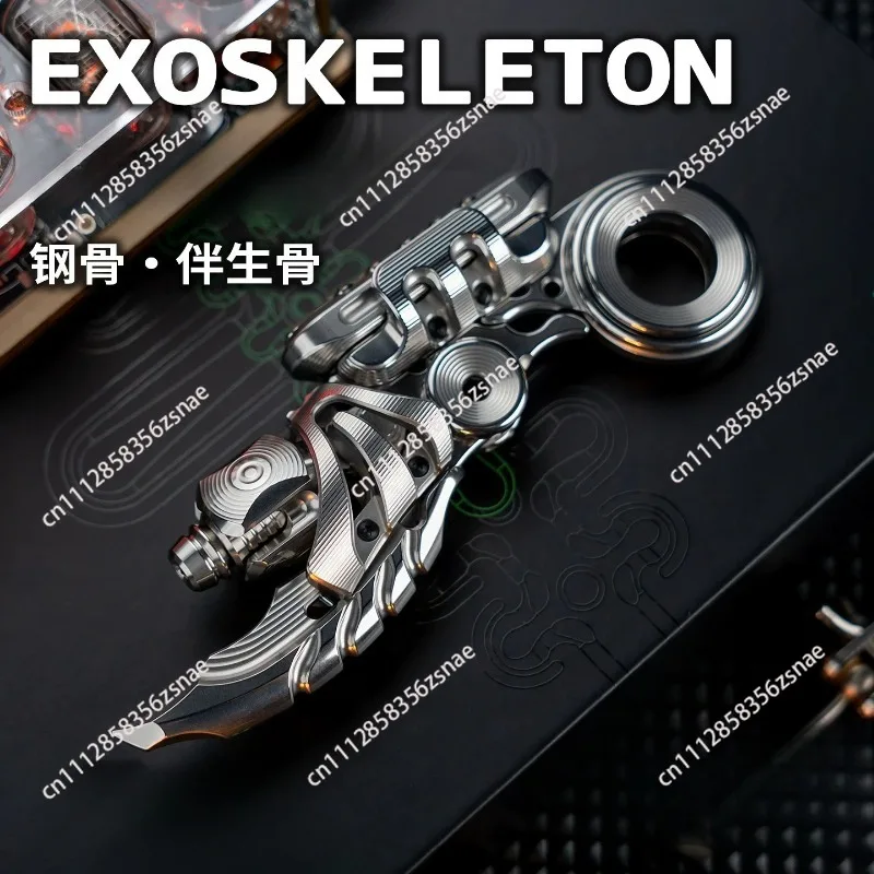 EDC steel bone decompression toy associated bone compound push card black technology metal decompression tide play toy