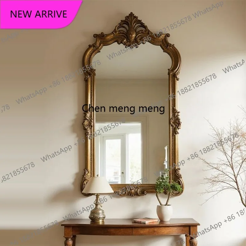 CC Maßgefertigter Vorgefertigter Badezimmerspiegel Luxuriöser Wandmontierter Wohnzimmer-Kaminspiegel Französischer Schminkspiegel
