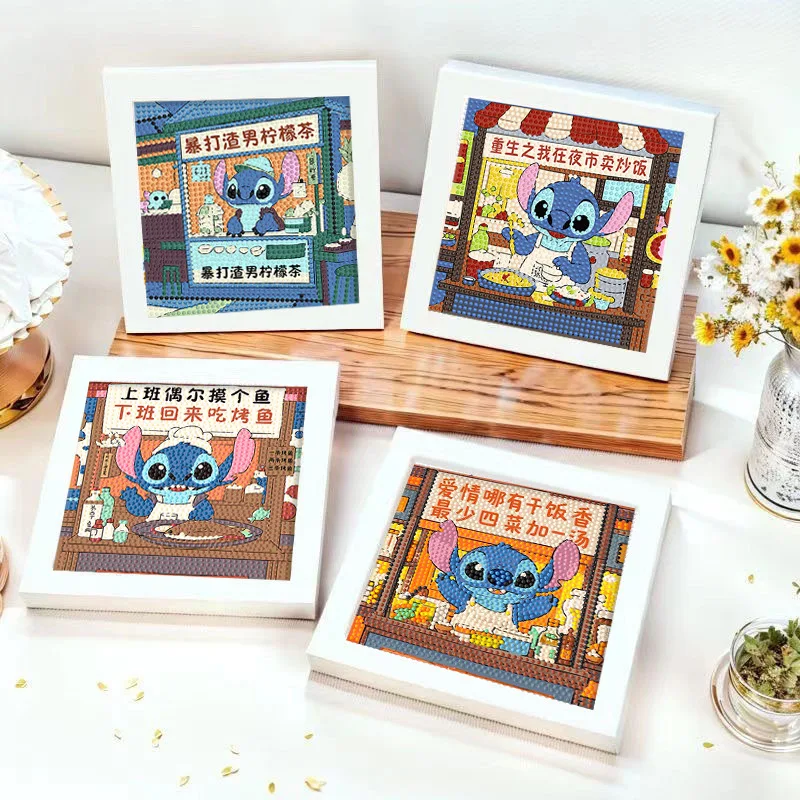 

Stitch text DIY diamond painting handmade paste full diamond paste home table simple decorative painting