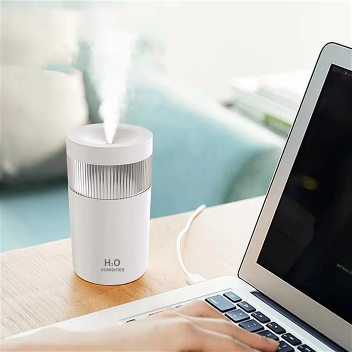 B98A-Compact USB Humidifier With Night Light,Mini Desktop Atomizer For Home,Ultra-Quiet Operation Water Replenisher