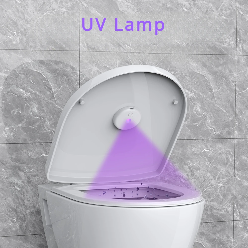 VAYSEU Lámpara de esterilización UV Luz de esterilizador de inodoro Iluminación ultravioleta Desinfectante Desinfección Luz nocturna Mini lámpara