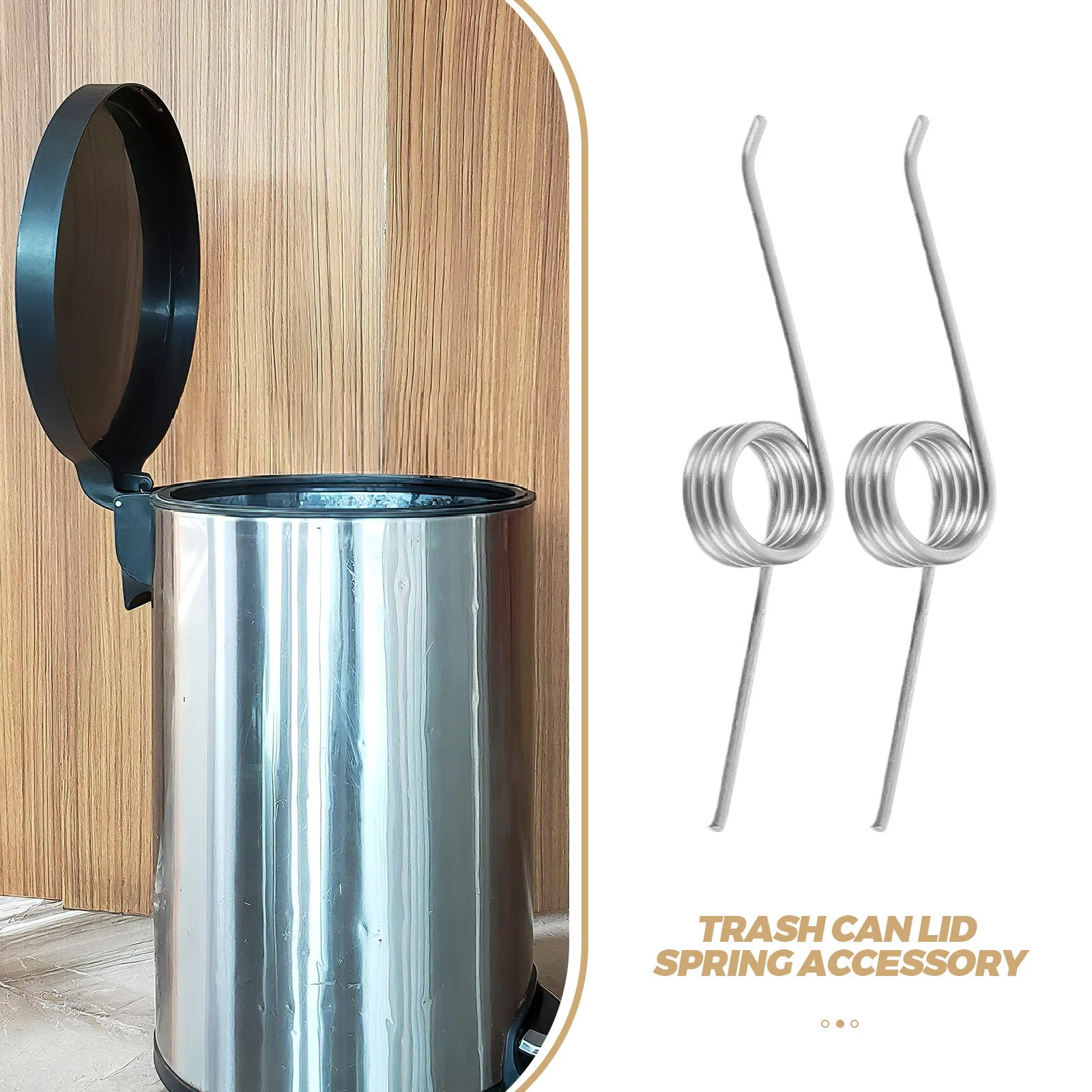 4 قطعة غطاء صندوق القمامة الربيع استبدال الثقيلة المعادن الالتواء الربيع ل سلة المهملات غطاء إصلاح دواسة القدم الصحافة اليد