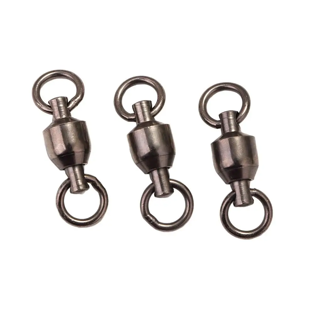 Nickle Rolling Fishing Accessories Stainless Steel With Double Rings Swivel Ring Solid Ring Fishing Connector Ball Bearing