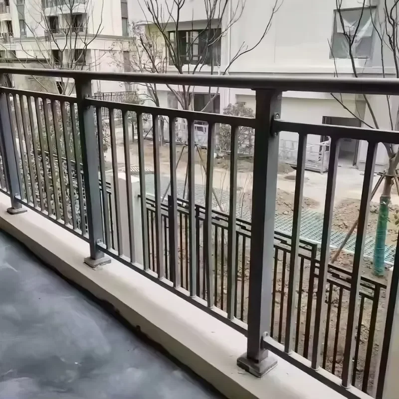 DIY 6 Feet Iron Security Fence with Heat Treated Deck Pickets Railing Eco-Friendly for Balcony and Bridge Guardrails