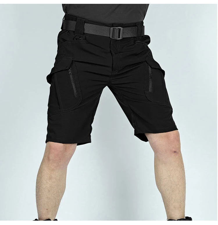 TRVLWEGO Herren Taktische Cargo-Shorts Schnelltrocknende Wander- und Arbeitshosen mit Mehreren Taschen Freizeit-Reise-Anglerhosen – Detail 16