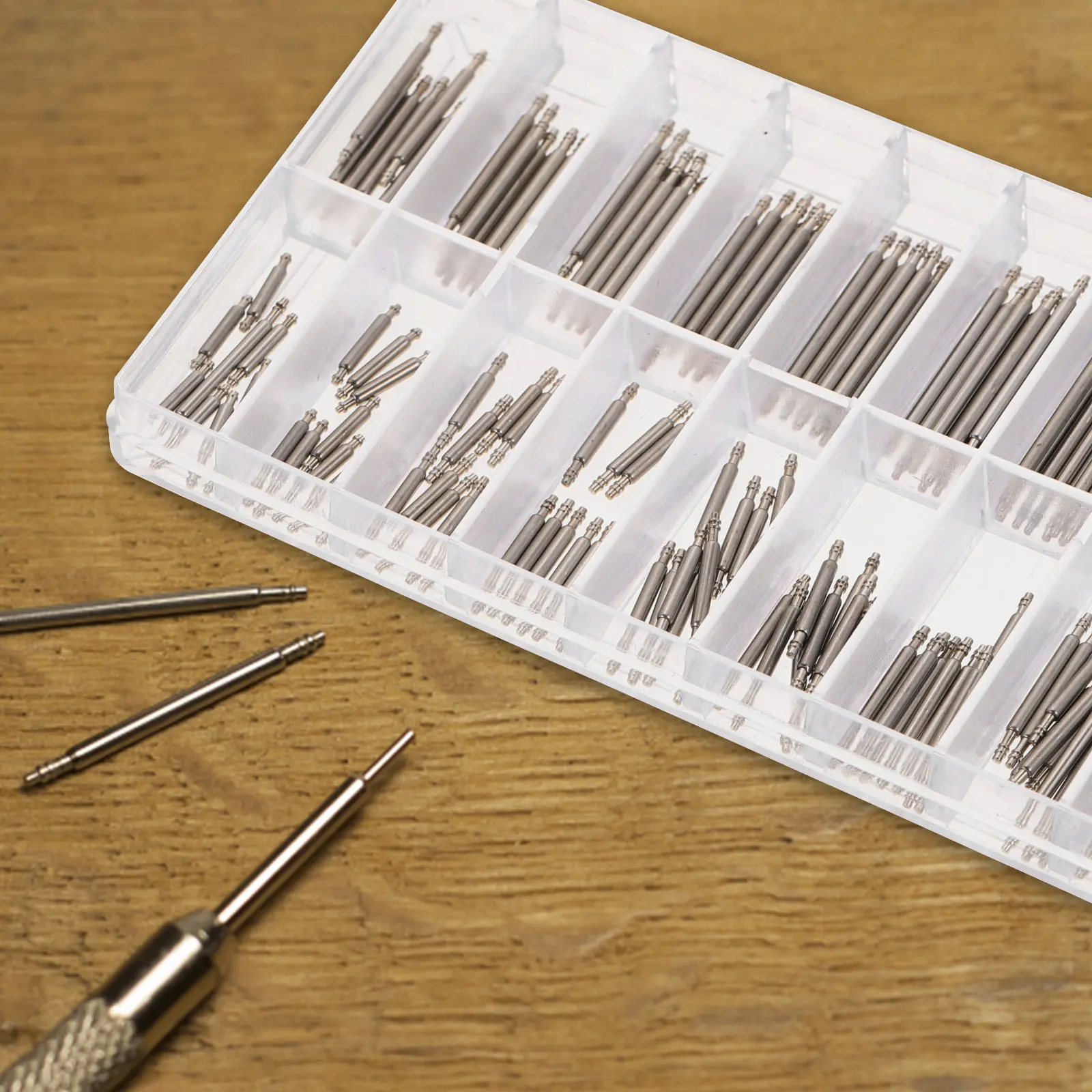 

180Pcs Watch Band Pin Kit Professional Spring Link Rods for Watch Strap Buckle Fixing Replacement Watchmaker Accessory Repair