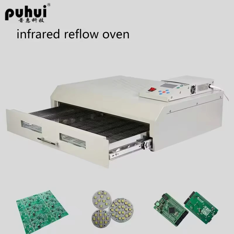 110V/220V 600*400 MM 리플로우 오븐 T-962C 적외선 IC 히터 납땜 기계 T962C BGA SMD SMT 리워크용
