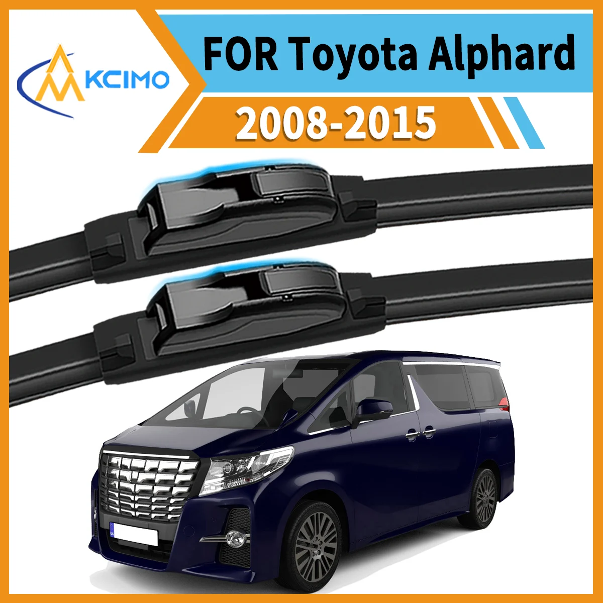 

2PCS All-Weather Wiper Blades Perfect for Toyota Alphard AH20 2008–2015 Durable Smudge-Free Clean Maximum Driving Safety