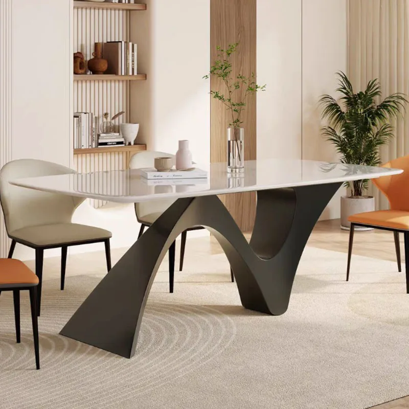 @4@4Accent Luxury Dining Table Nordic Designer Modern Aesthetic Creative Dining Table Restaurant Mesas De  Salon Furniture