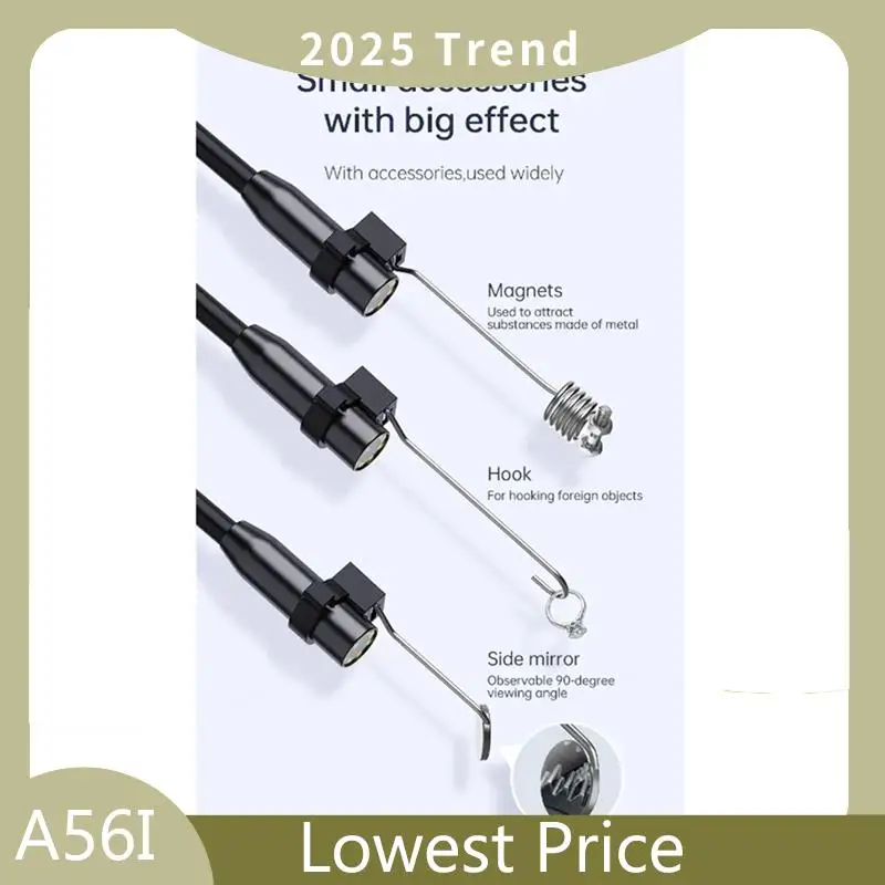 

ABDD Endoscope Of Industrial Camera HD1080P 4.3Inch IPS Screen 1080P Pipe Inspection For Car Repair IP67 Waterproof 8 LED Easy T