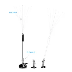 Superbat 27MHz CB Radio PL259 & BNC CB Truck Antenna Kit Magnetic Base Compatible with Galaxy Uniden Bearcat Cobra Radioddity