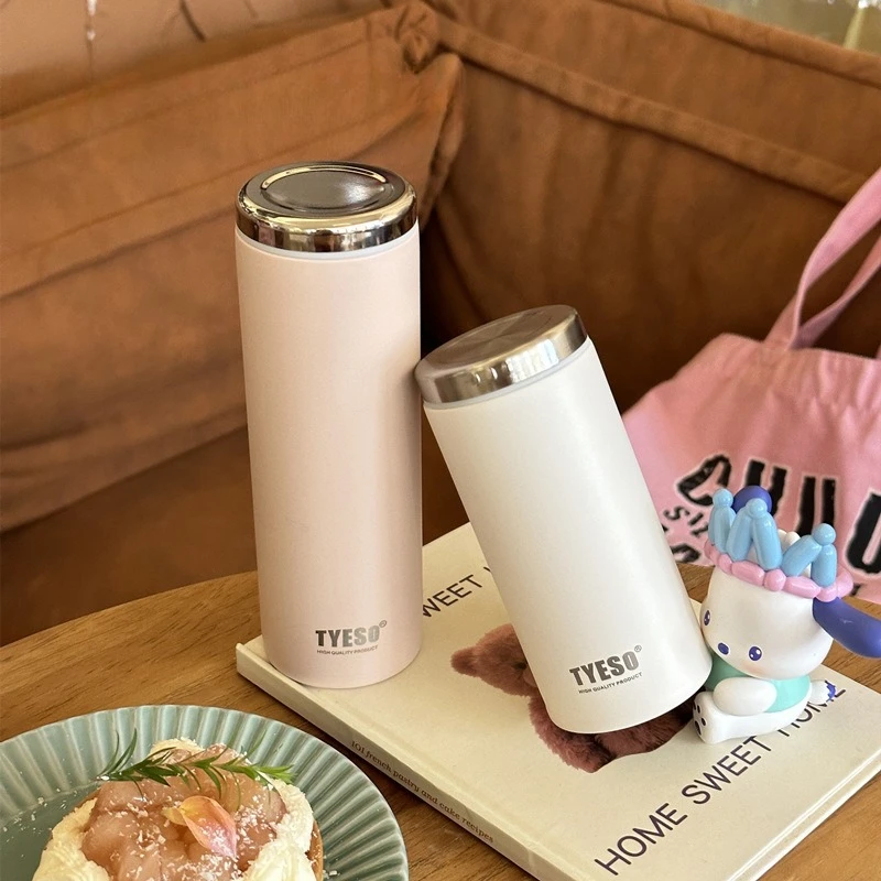 قوارير مكنسة كهربائية صغيرة الحجم من Tyeso 304، زجاجة مياه معزولة من الفولاذ المقاوم للصدأ، كوب سفر خفيف الوزن للمكتب الخارجي