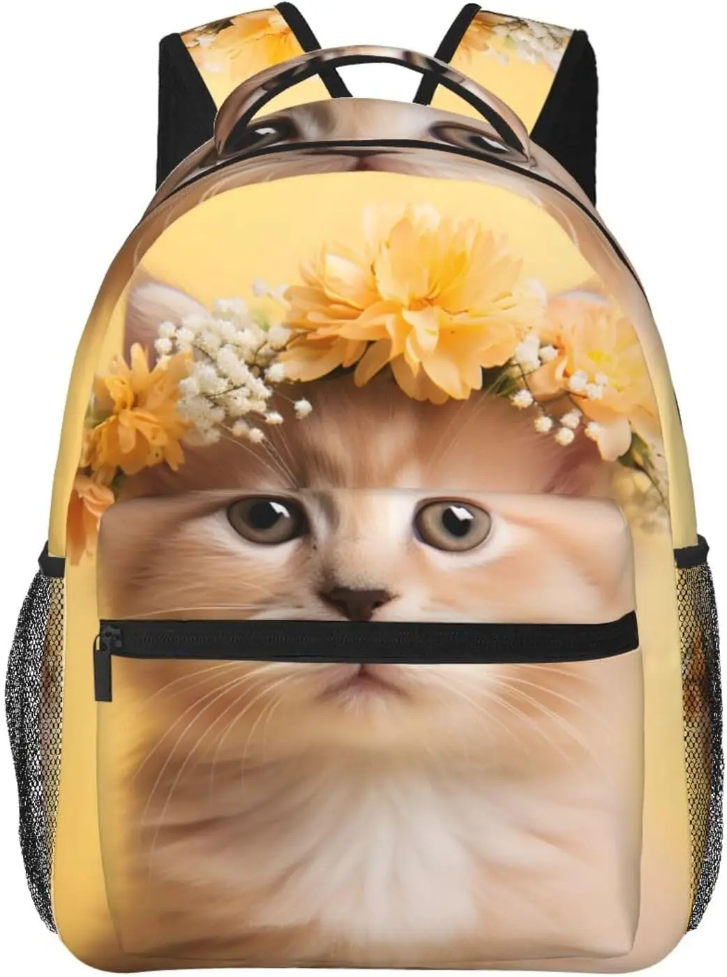 

Cartoon Funny Cat Lightweight Laptop Backpack Lightweight Multipurpose Travel Casual Daypack Unisex College Backapcks for Men Wo
