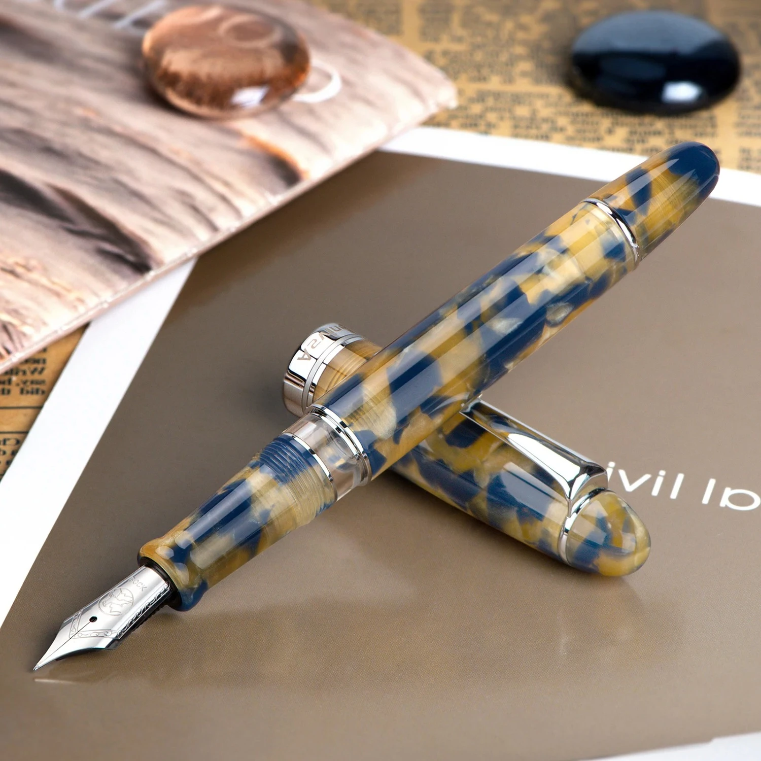 

1PCS Yisihua P50 Piston Inked BOCK Pointed Pen, High-end Exquisite Business Office High-value Student Gift