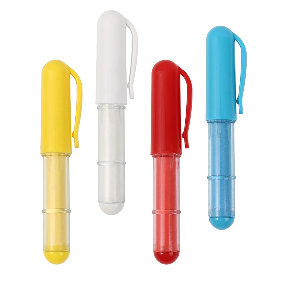 

4Pcs Sewing Chalk Washable Fabric Marking Tool Replaceable Gear Design for Quilting Embroidery Tailor Work DIY Sewing