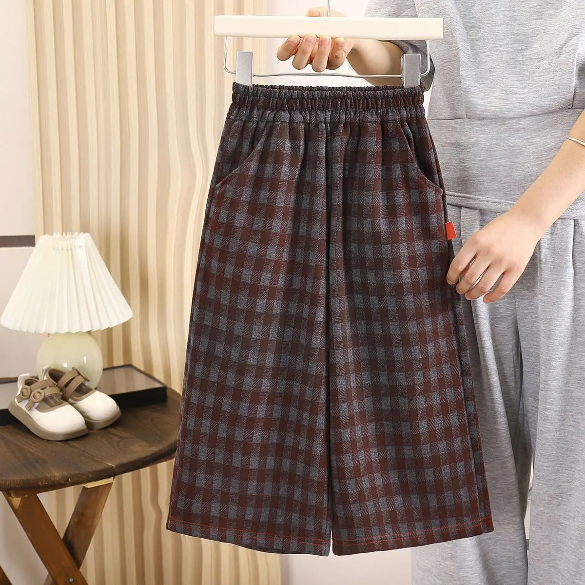 New Girls' Korean Style Wide Leg Pants Spring Autumn Casual Loose Fit Straight Leg Pants Multi Season​