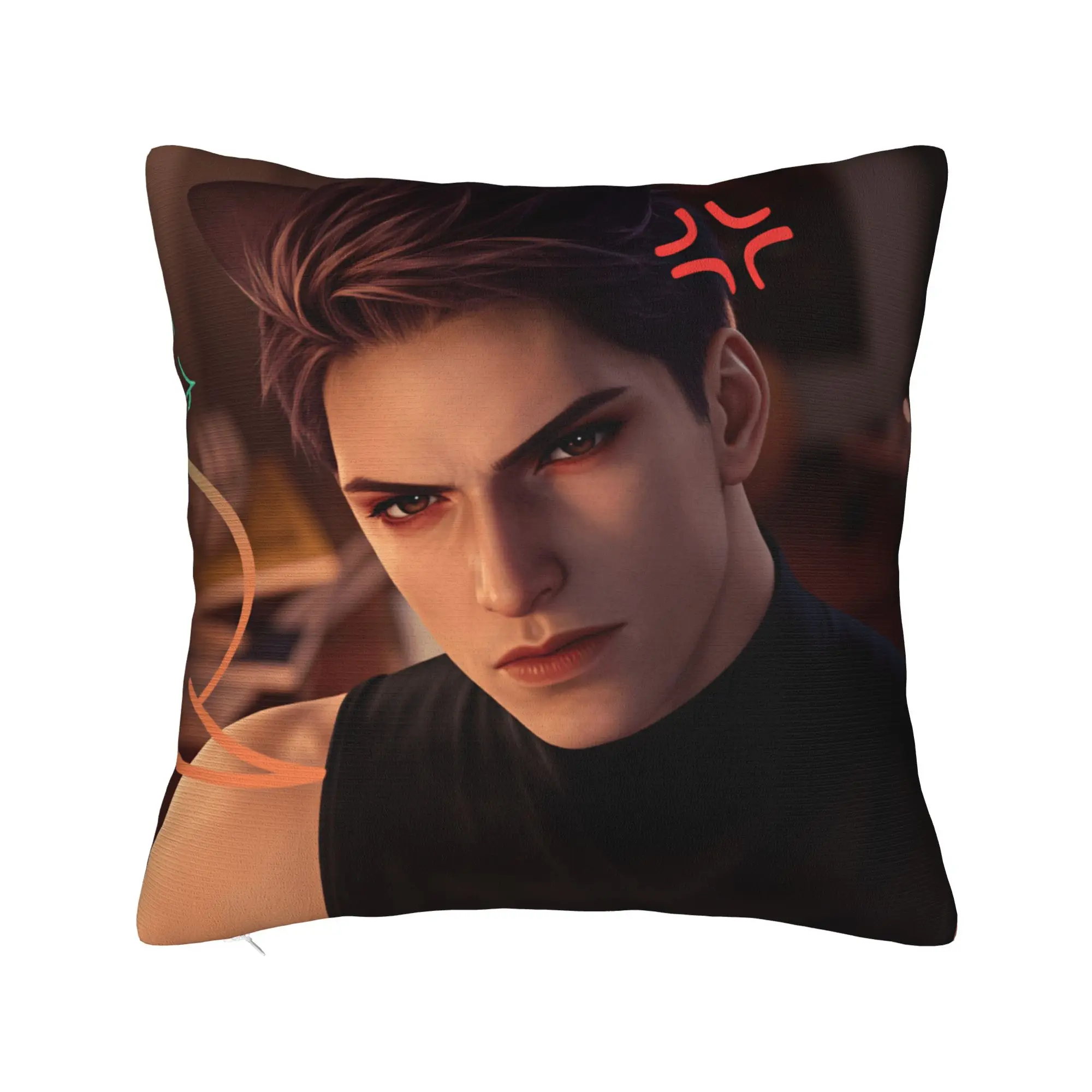 Pillow Cover V-Valko L-Love and Deepspace  Retro Trendy Pillow Case For Sofa Couch Bed Living Room Pillowcases
