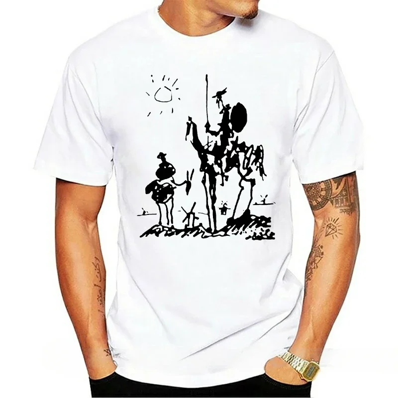 Picasso pablo artist ink spain spanish art don quixote 2024 summer tops Pablo Picasso T Shirt men clothing graphic t shirts new