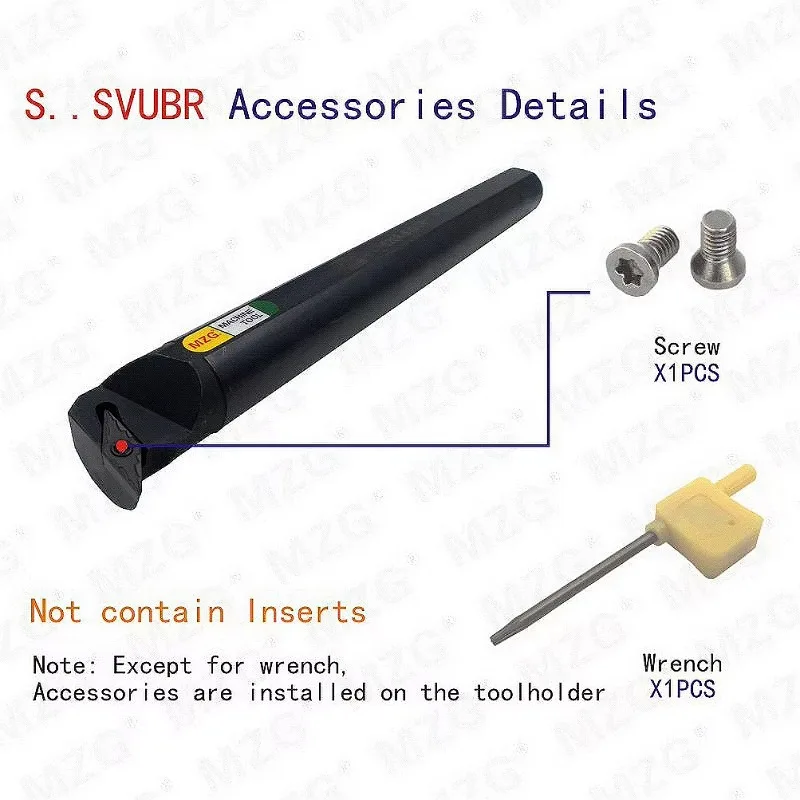 ที่จับเครื่องมือกลึง CNC รุ่น SVUBR พร้อมเม็ดมีด VBMT ทังสเตนคาร์ไบด์ สำหรับงานกลึงภายนอก