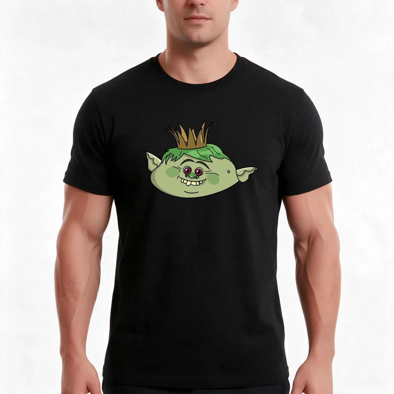 King Gristle Jr. - Trolls T-Shirt, Summer Casual Cotton Tee, Oversized Streetwear Tops, Vintage Graphic Print, Unisex Men Women