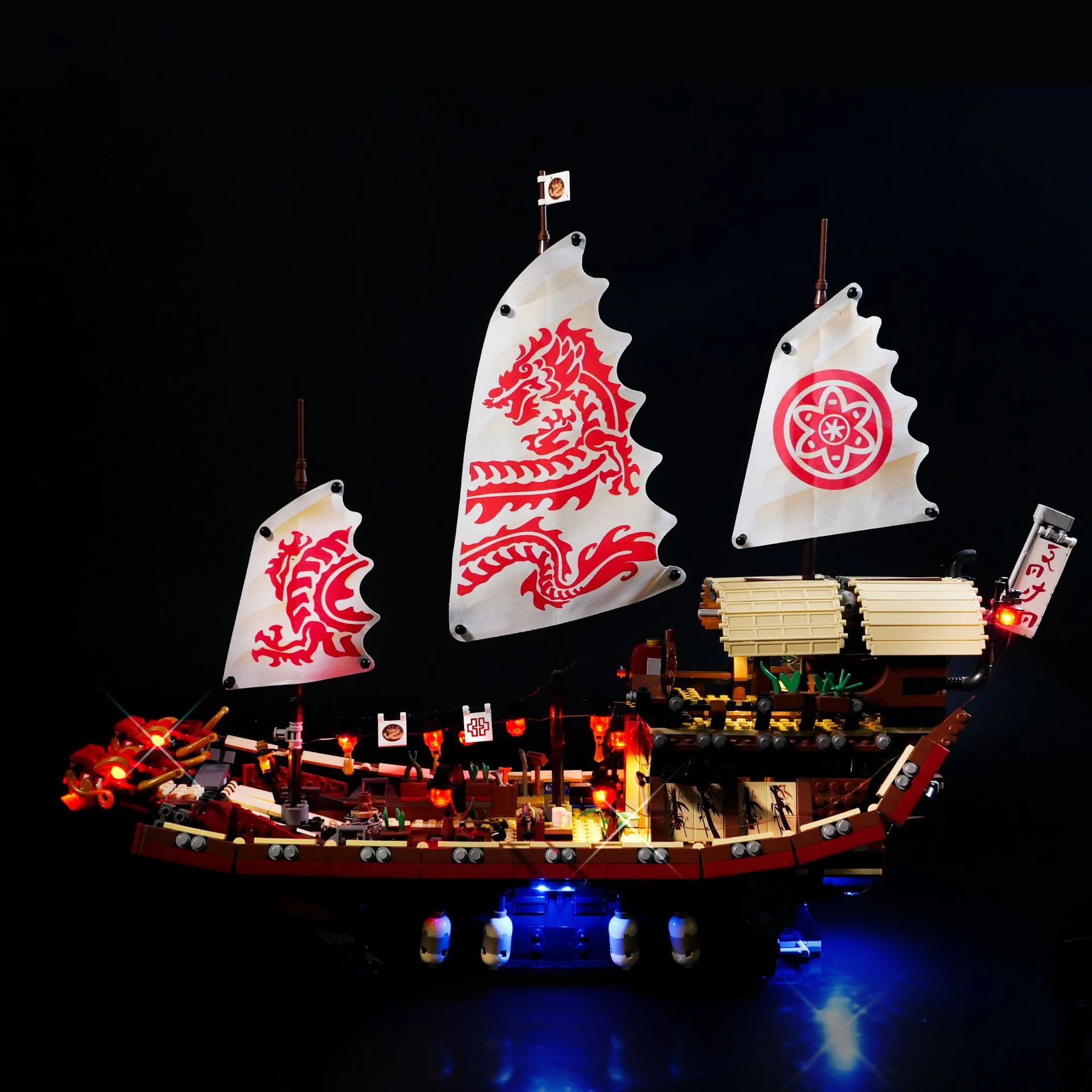 

Mythical Dragon Ship LED Kit Remote Lighting for 70618 Revamped Sailboat Display (Lights Only)