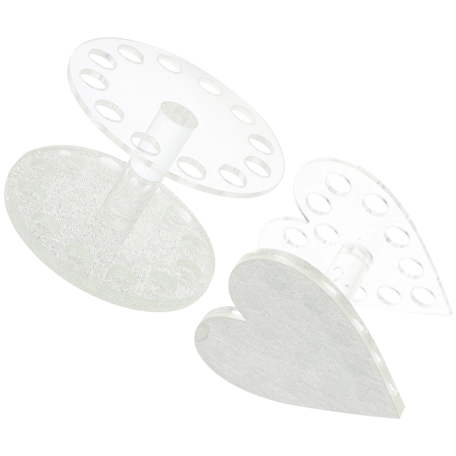 2 قطعة مسمار الفن حامل قلم على شكل قلب فرشاة للمكياج المنظم تخزين حامل عمودي مستلزمات صالون الأظافر