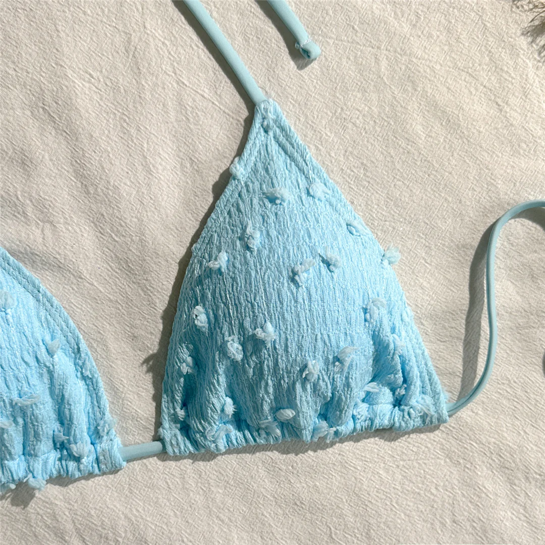 4 Farben, verführerischer Bikini mit Trägerdesign, Damen-Badeanzug, dreiteiliges Bikini-Set mit Shorts, Damen-Badebekleidung, Badeanzug, Schwimmbekleidung V7843W. – Detail 16