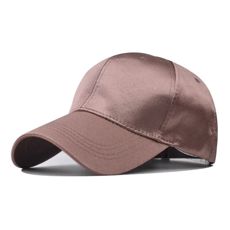 New Fashion Men Women Baseball Cap Simple Plate Sports Snapback Satin Couple Solid Kpop Street Dance Dad Hats Hot Sale EP0474