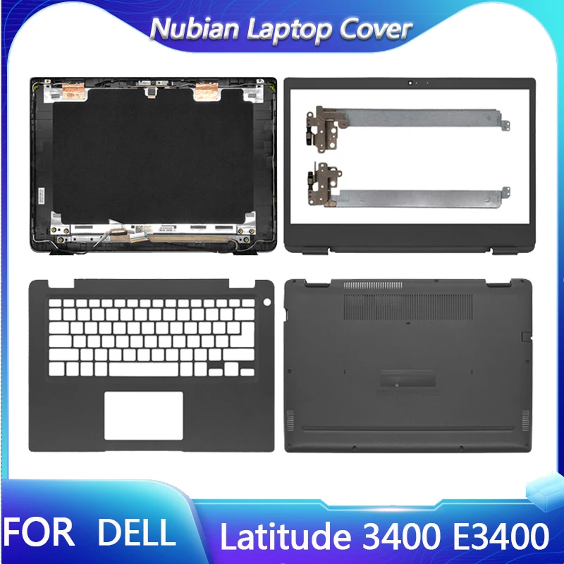 

New for Dell Latitude 3400 E3400 Series LCD Rear Cover/Front Bezel/Palm Cushion/Bottom Cover/Hinge Black 0PTF1G