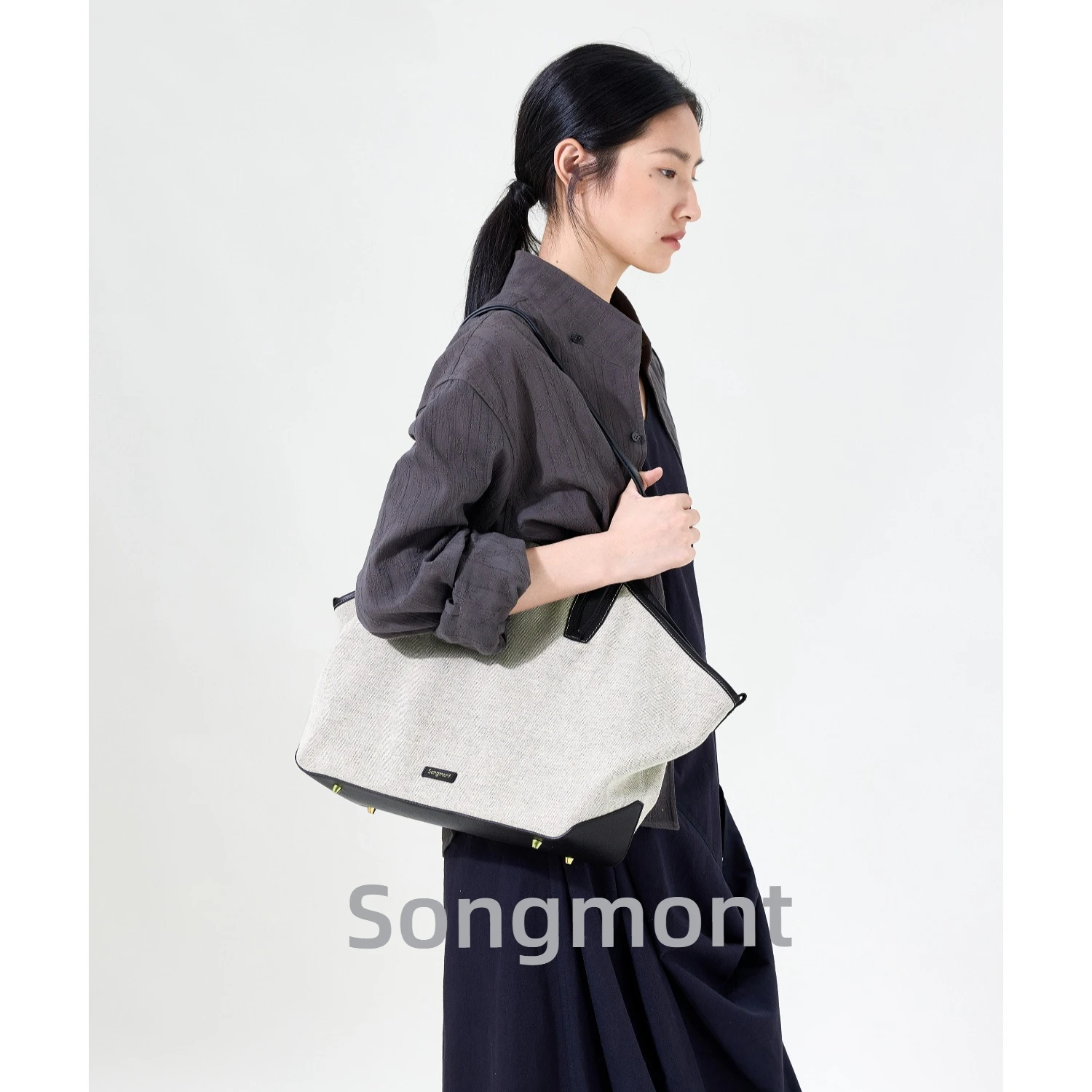 حقيبة Songmont الصغيرة المربعة - محفظة Mountain Rambler Denim Crossbody، طراز للجنسين